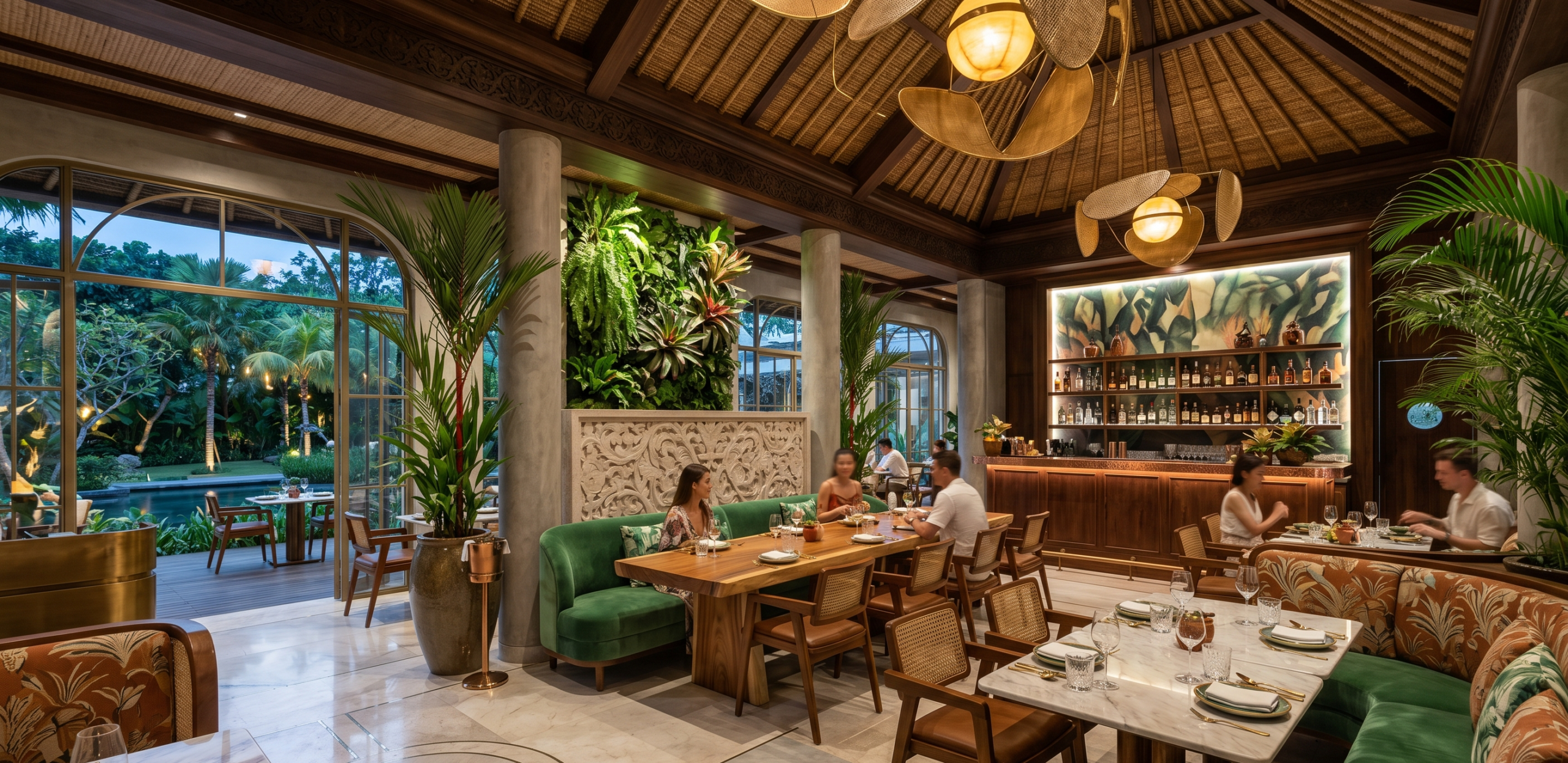 Tropical Restaurant Interior Design for Luxury Spaces
